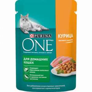 Корм для кошек "PURINA ONE" (курица)75г