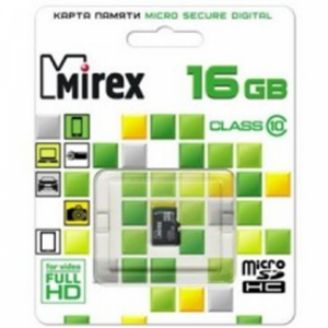 Карта памяти"MIREX"(13612-MC10SD16)