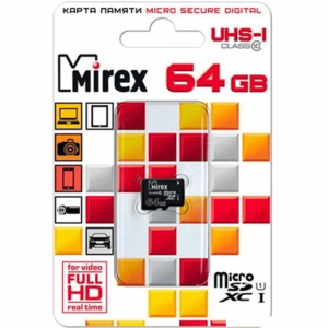 Карта памяти"MIREX"(13612-MC10SD64)
