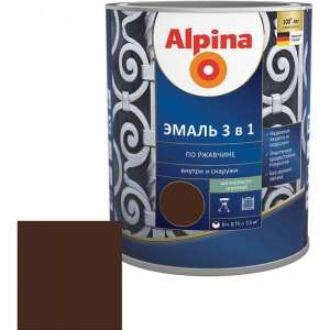 Эмаль "ALPINA" (RAL8011)0.75л