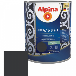 Эмаль "ALPINA" (RAL9005)2.5л