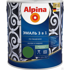 Эмаль "ALPINA"(RAL6002)0.75л