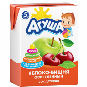 Сок "АГУША" (яблоко/вишня) 0.2 л